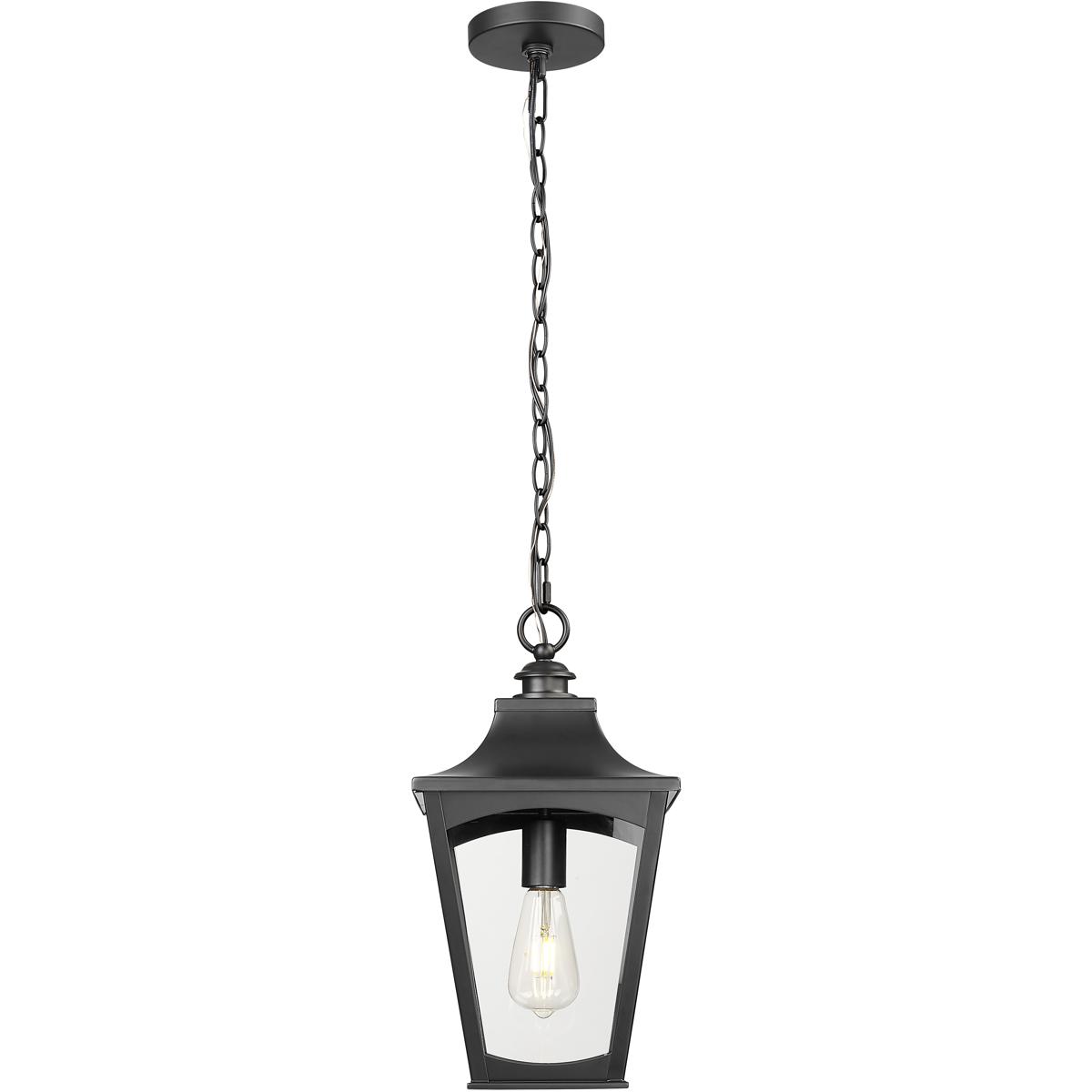 Millennium Lighting 10931-PBK Curry 1 Light 9 inch Powder Coated Black Outdoor Hanging Lantern